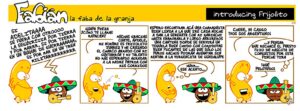 Tira humorística de Las Aventuras de Fabián, la faba de la granja